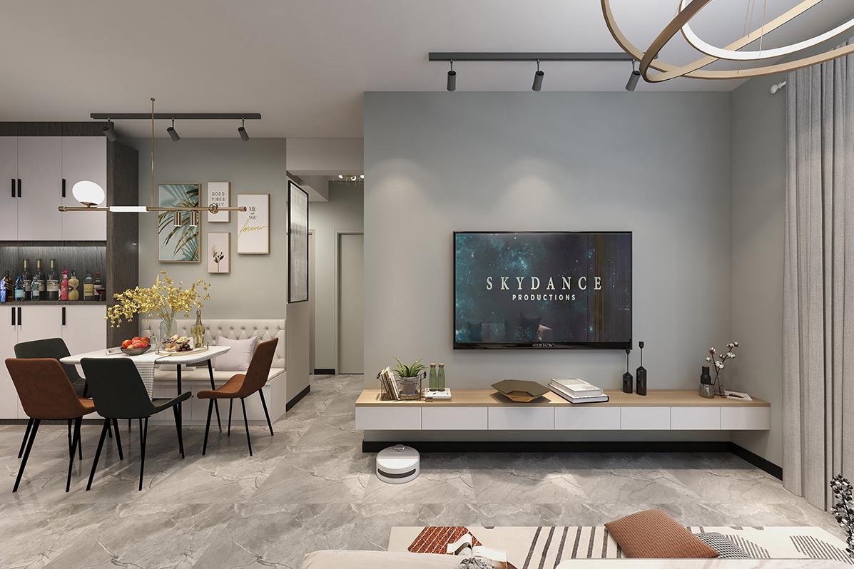 保利心语93m&sup2;现代风格案例